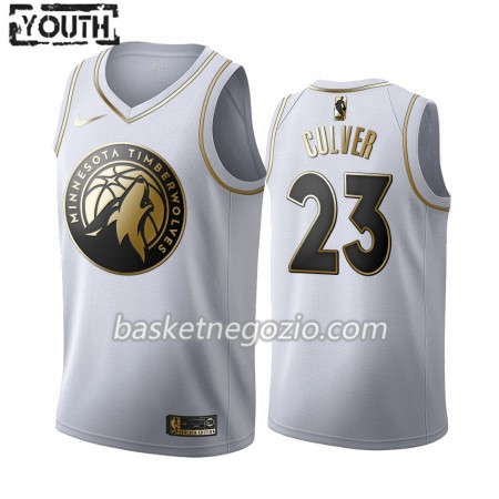 Canotte Bambino Minnesota Timberwolves Jarrett Culver 23 2019-20 Nike Bianco Golden Edition Swingman